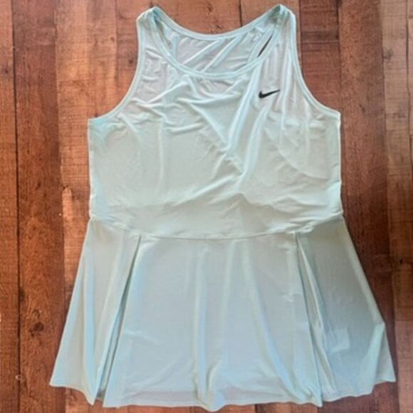 Nike Dri-Fit Court Advantage Tennis Dress Size 1X Plus Light Blue Mini - Picture 8 of 12